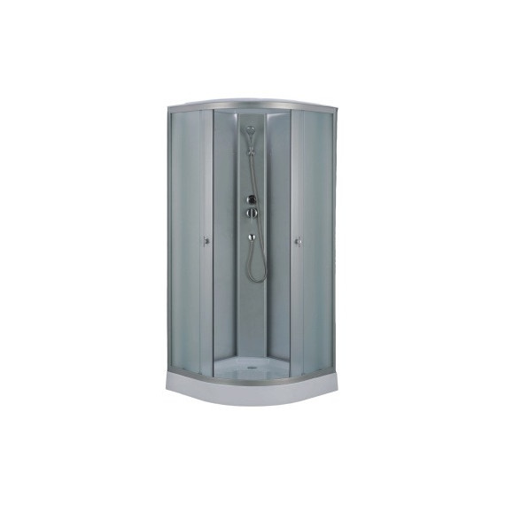 Душевая кабина Loranto 90x90 см CS-981TM/W-90, хром/прозрачное фото 