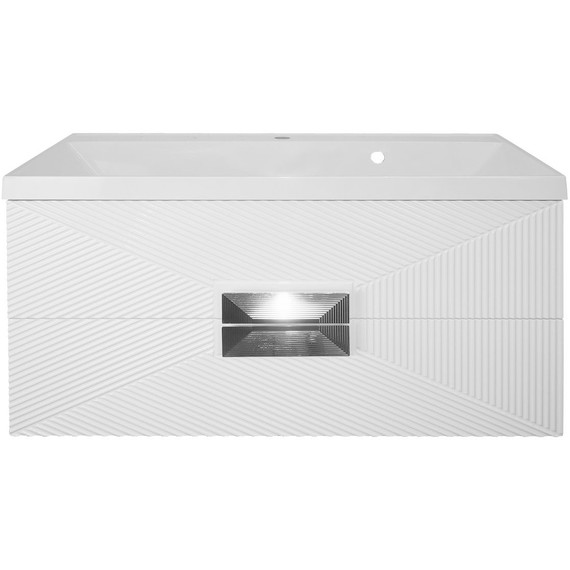 Тумба подвесная с раковиной Azario Zena 100/2 100 см CS00096981, белый глянцевый фото 4