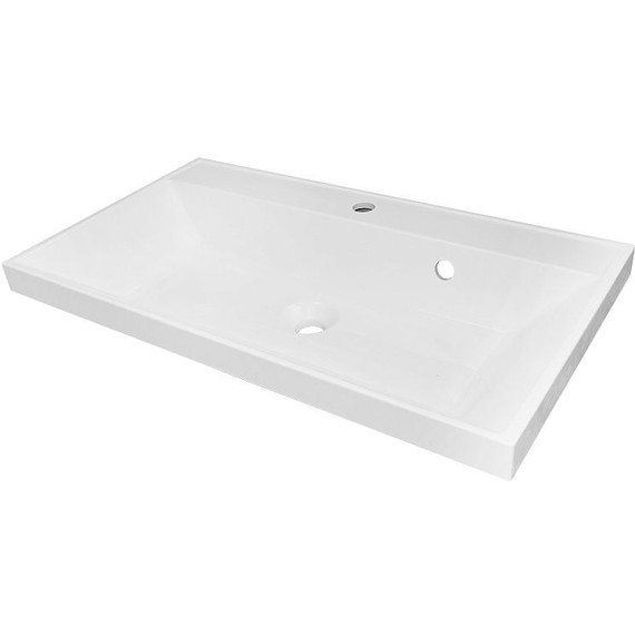 Тумба подвесная с раковиной Azario Zena 80/2 80 см CS00097031, белый глянцевый фото 3