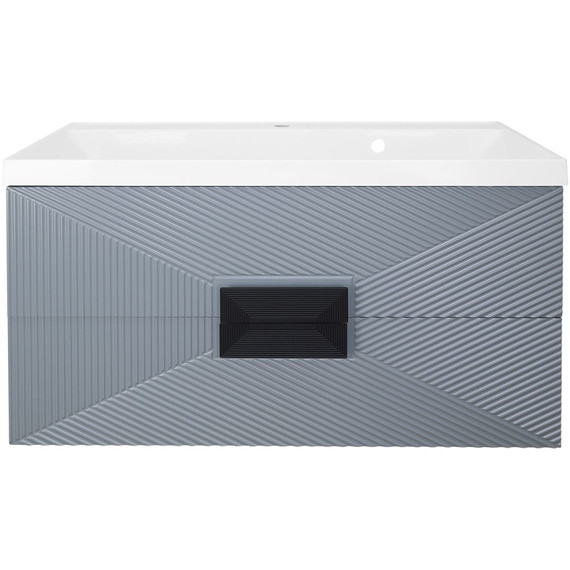 Тумба подвесная с раковиной Azario Zena 100/2 100 см CS00097710, серый фото 4