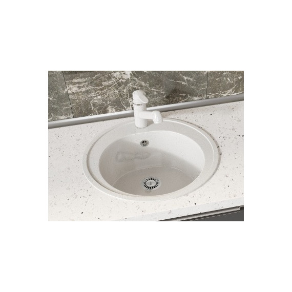 Кухонная мойка Azario Solo CS00105233, белый крап фото 2