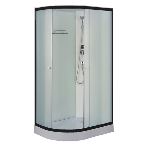 Душевая кабина Loranto 120x80 см CS-877EBTM/W-120 R, чёрный/прозрачное фото 