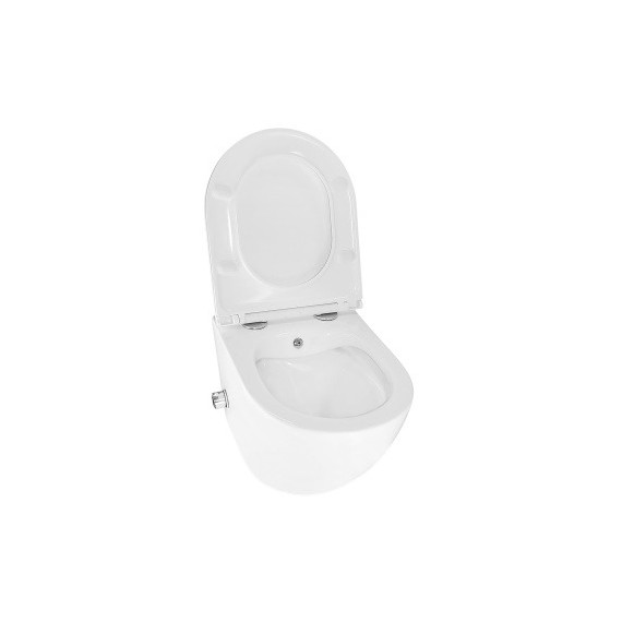 Унитаз-биде подвесной безободковый Azario Grado AZ-046E-NR с тонкой крышкой микролифт (система смыва Торнадо) фото 6