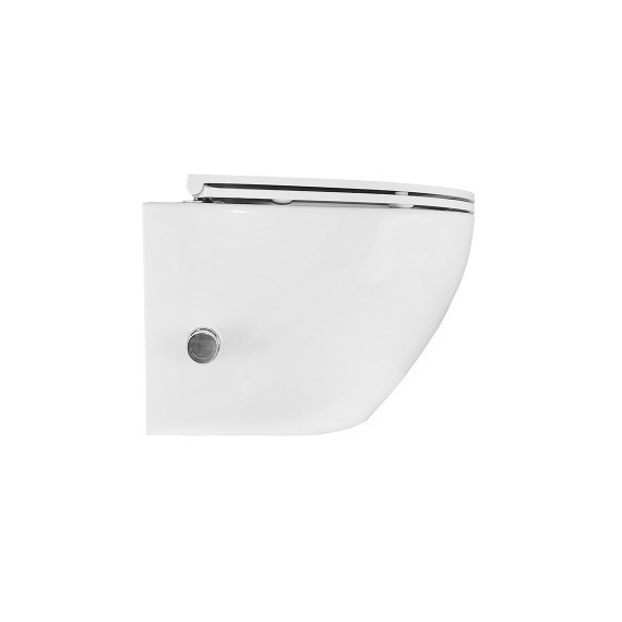 Унитаз-биде подвесной безободковый Azario Grado AZ-046E-NR с тонкой крышкой микролифт (система смыва Торнадо) фото 13