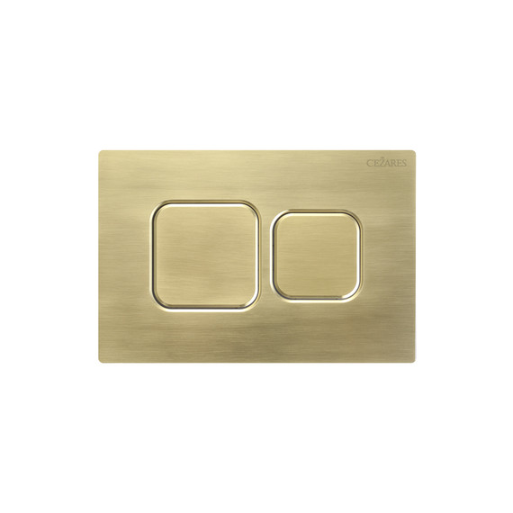 Кнопка смыва Cezares Pneumatic PN2-BTN-BORO, брашированное золото фото 3