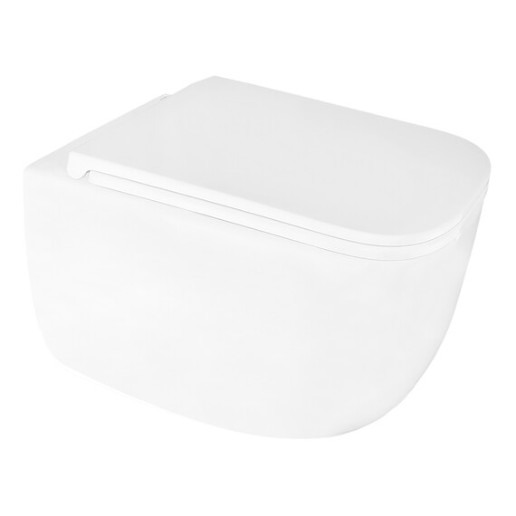 Унитаз подвесной безободковый Azario FOTE AZ-116-UQ3 с тонкой крышкой микролифт (Система смыва торнадо) фото 2