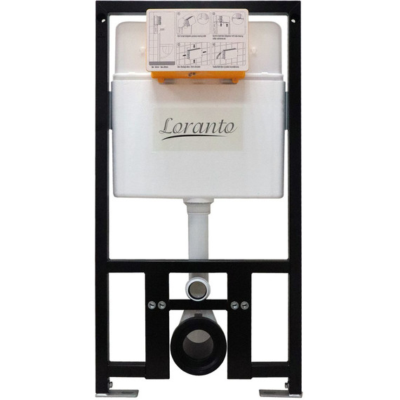 Инсталляция с подвесным унитазом комплект: Loranto Prestige 4551 с подвесным безободковым унитазом Azario Uno AZ-2380 сиденье микролифт, кнопка смыва белая 7520 фото 6