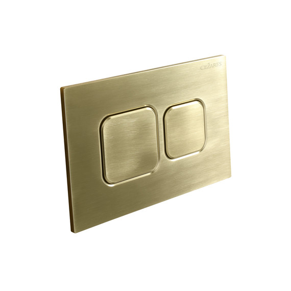 Кнопка смыва Cezares Pneumatic PN2-BTN-BORO, брашированное золото фото 2