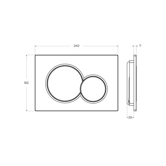 Кнопка смыва Cezares Stylus STYLUS-BTN-01 фото 2