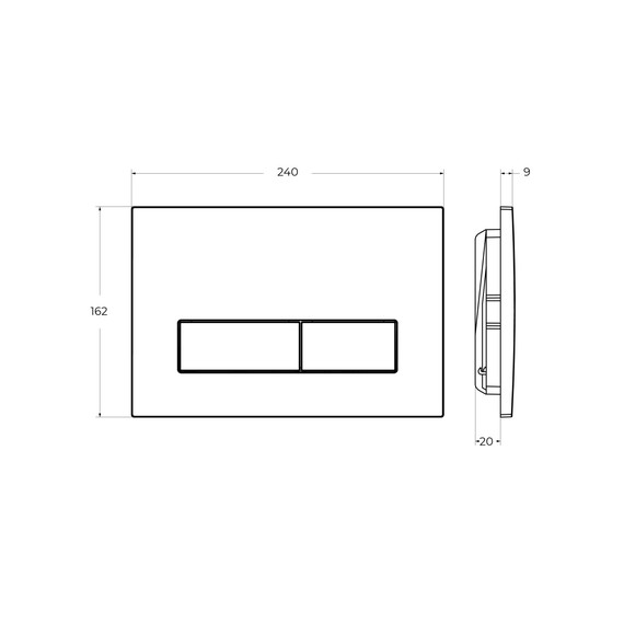 Кнопка смыва Cezares Slider SLIDER-BTN-01 фото 2