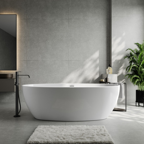 Ванна отдельностоящая Abber 186x88,5 см AB9504 фото 5