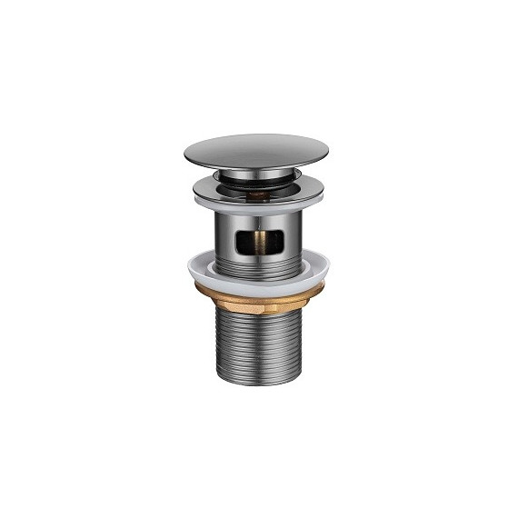 Донный клапан Aquatek AQ6001BGM, оружейная сталь фото 