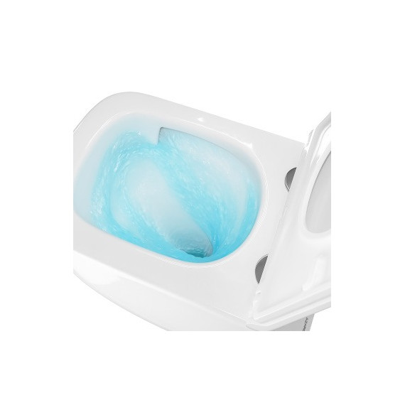 Унитаз подвесной безободковый Azario FOTE AZ-116-UQ3 с тонкой крышкой микролифт (Система смыва торнадо) фото 10