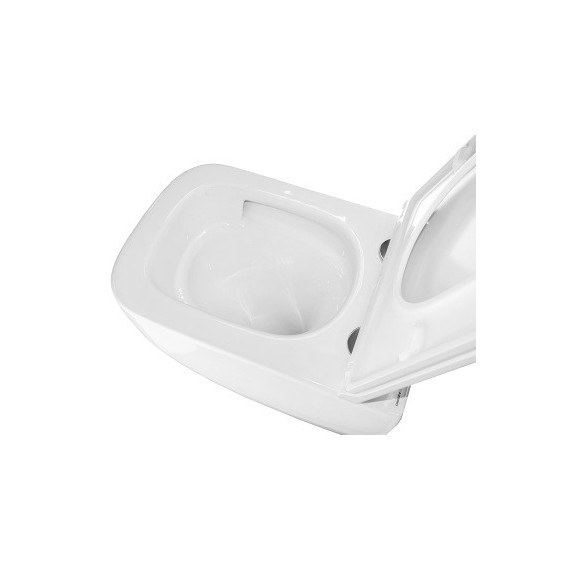 Унитаз подвесной безободковый Azario FOTE AZ-116-UQ3 с тонкой крышкой микролифт (Система смыва торнадо) фото 4