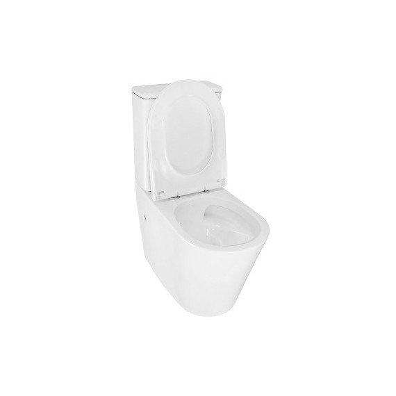 Унитаз-компакт безободковый Azario LANDER AZ-1257A с крышкой микролифт (система смыва Торнадо) фото 5