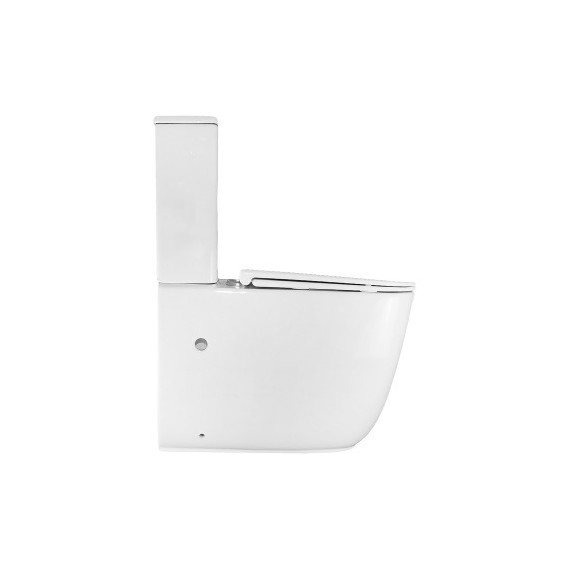 Унитаз-компакт безободковый Azario RIANO AZ-1305A с крышкой микролифт (система смыва Торнадо) фото 2