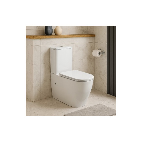 Унитаз-компакт безободковый Azario RIANO AZ-1305A с крышкой микролифт (система смыва Торнадо) фото 16