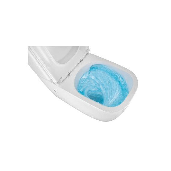 Унитаз-компакт безободковый Azario RIANO AZ-1305A с крышкой микролифт (система смыва Торнадо) фото 9