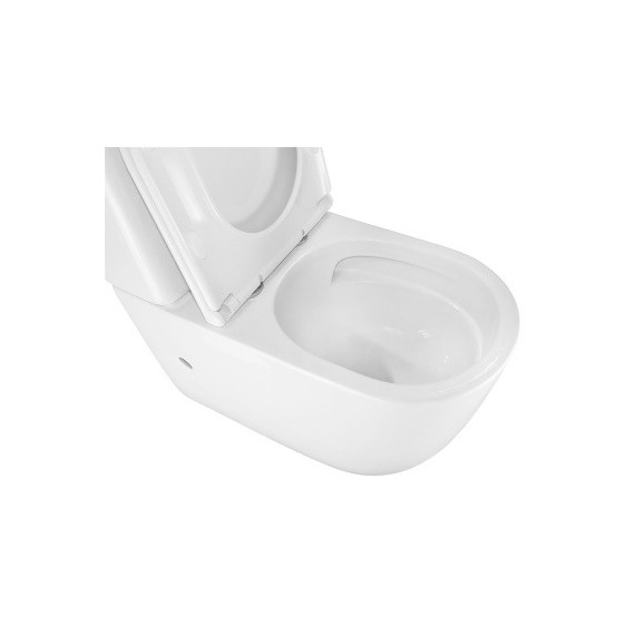 Унитаз-компакт безободковый Azario RIANO AZ-1307A с крышкой микролифт (система смыва Торнадо) фото 11