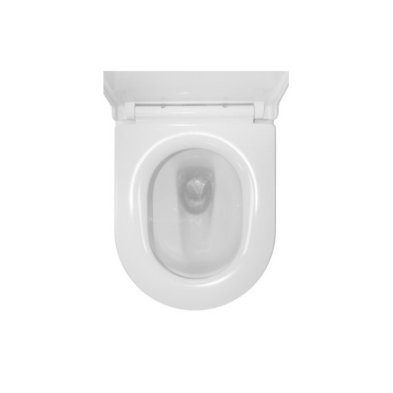 Унитаз-компакт безободковый Azario RIANO AZ-1307A с крышкой микролифт (система смыва Торнадо) фото 8
