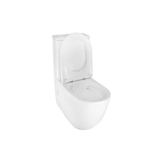 Унитаз-компакт безободковый Azario RIANO AZ-1307A с крышкой микролифт (система смыва Торнадо) фото 5