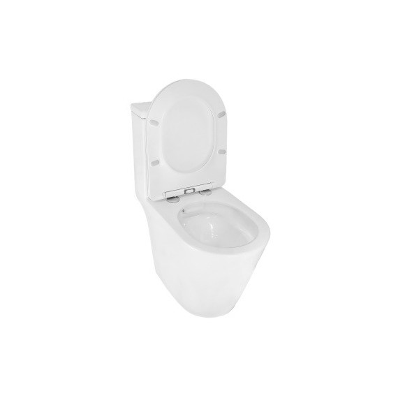 Унитаз-моноблок безободковый Azario Prime AZ-1363OP с тонкой крышкой микролифт фото 6