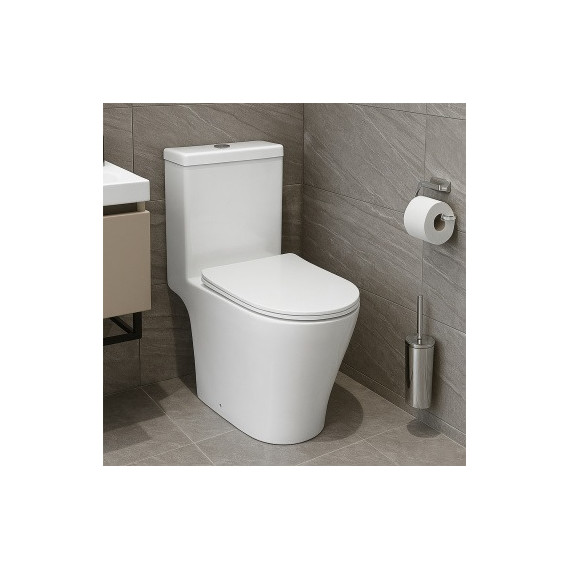 Унитаз-моноблок безободковый Azario Prime AZ-1363OP с тонкой крышкой микролифт фото 14