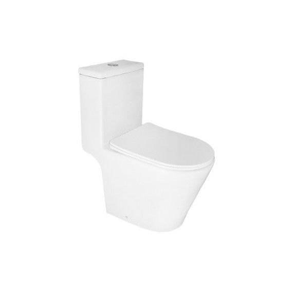 Унитаз-моноблок безободковый Azario Prime AZ-1363OP с тонкой крышкой микролифт фото 