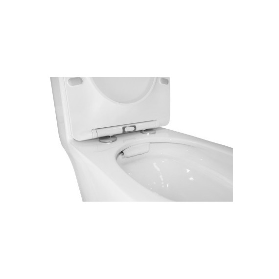 Унитаз-моноблок безободковый Azario Prime AZ-1363OP с тонкой крышкой микролифт фото 9