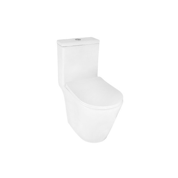 Унитаз-моноблок безободковый Azario Prime AZ-1363OP с тонкой крышкой микролифт фото 2