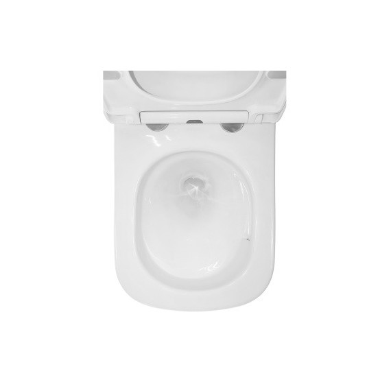 Унитаз подвесной безободковый Azario Vesper AZ-1373WH с тонкой крышкой микролифт (Система смыва торнадо) фото 11