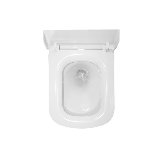 Унитаз подвесной безободковый Azario Vesper AZ-1373WH с тонкой крышкой микролифт (Система смыва торнадо) фото 6