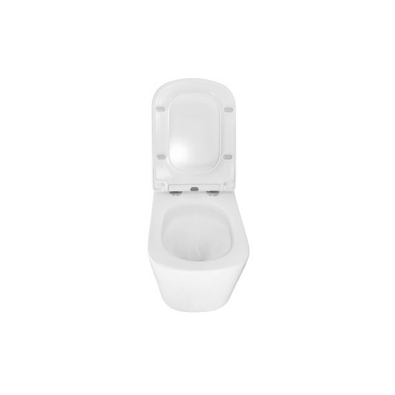 Унитаз подвесной безободковый Azario Vesper AZ-1373WH с тонкой крышкой микролифт (Система смыва торнадо) фото 7