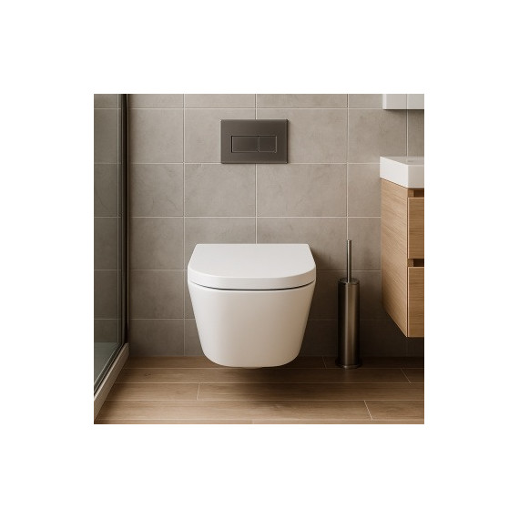 Унитаз подвесной безободковый Azario Vesper AZ-1373WH с тонкой крышкой микролифт (Система смыва торнадо) фото 15