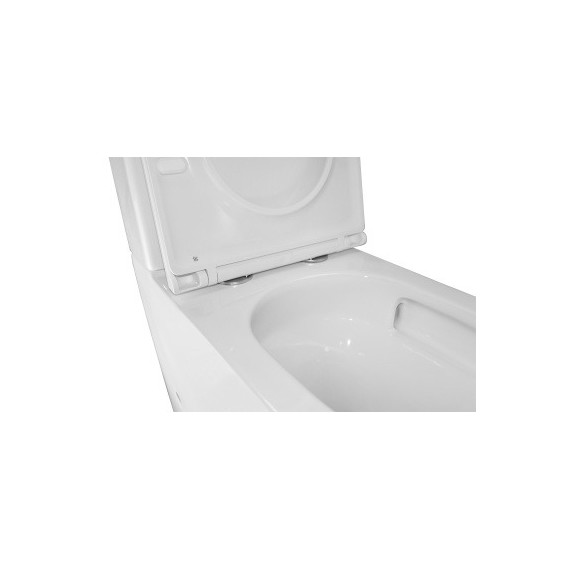 Унитаз-компакт безободковый Azario Margo AZ-2125-UQ1 с крышкой микролифт (система смыва Торнадо) фото 12