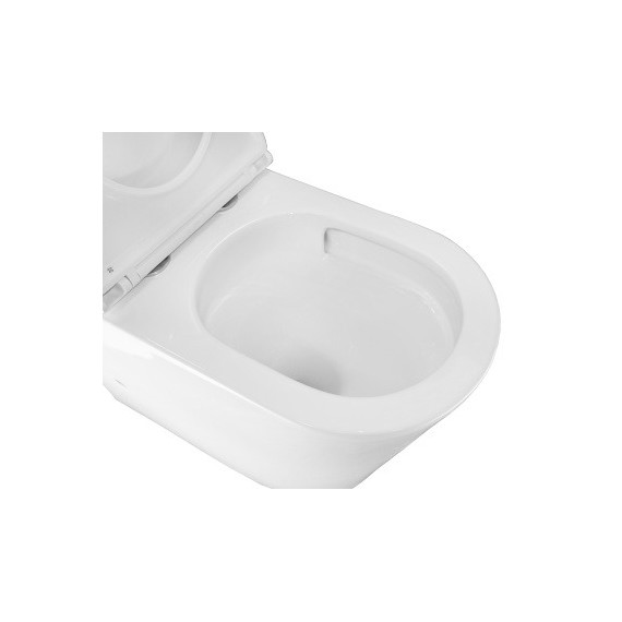 Унитаз-компакт безободковый Azario Margo AZ-2125-UQ1 с крышкой микролифт (система смыва Торнадо) фото 7