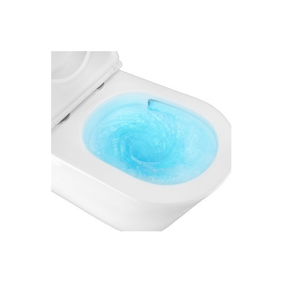 Унитаз-компакт безободковый Azario Margo AZ-2125-UQ1 с крышкой микролифт (система смыва Торнадо) фото 8