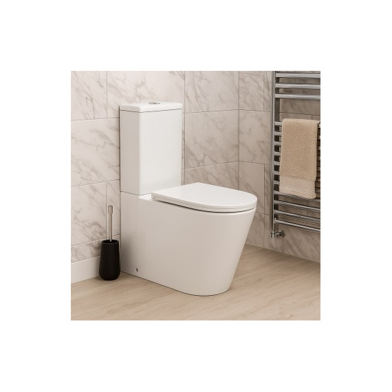 Унитаз-компакт безободковый Azario Margo AZ-2125-UQ1 с крышкой микролифт (система смыва Торнадо) фото 14