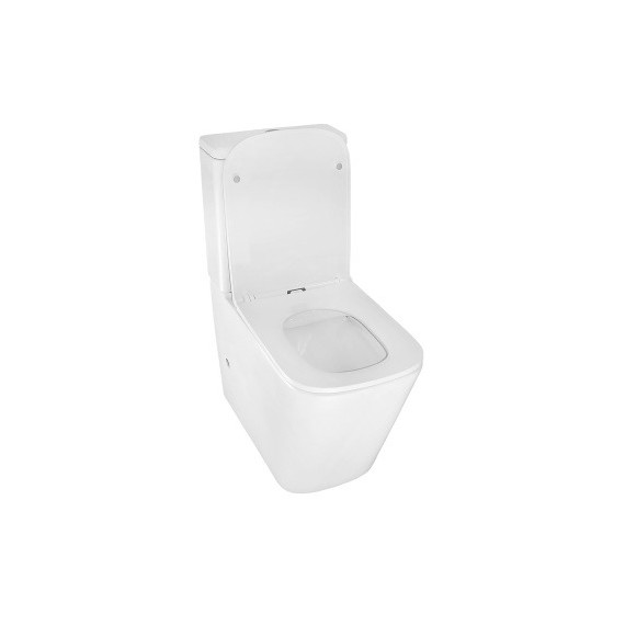 Унитаз-компакт безободковый Azario Quadro AZ-2175-1 с тонкой крышкой микролифт фото 8