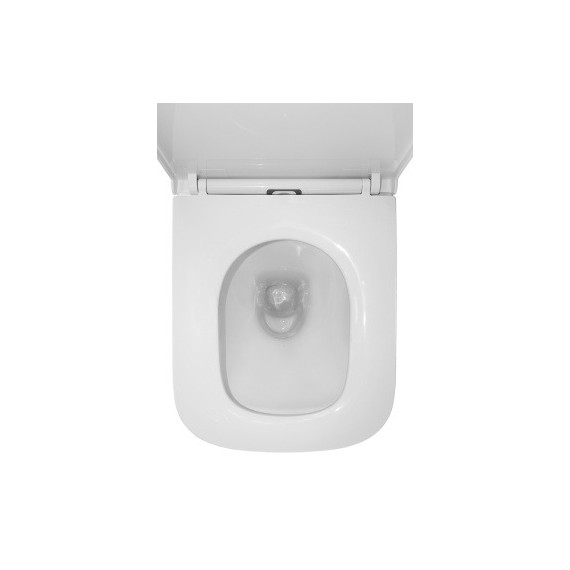 Унитаз-компакт безободковый Azario Quadro AZ-2175-1 с тонкой крышкой микролифт фото 9