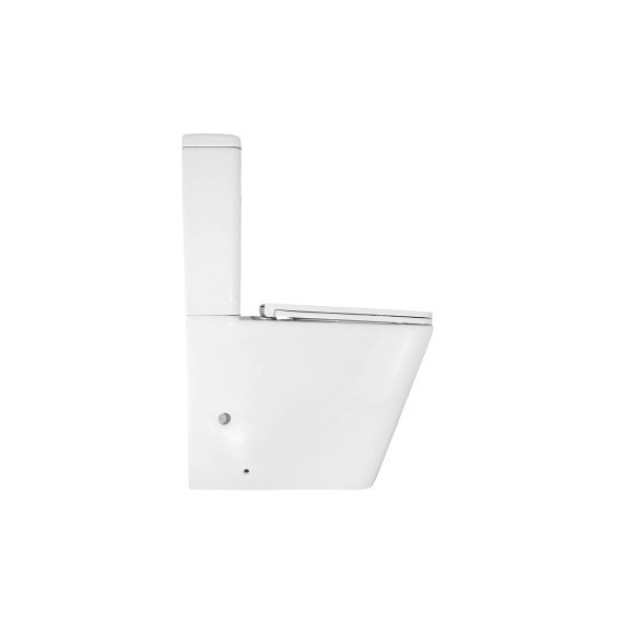 Унитаз-компакт безободковый Azario Quadro AZ-2175-1 с тонкой крышкой микролифт фото 11