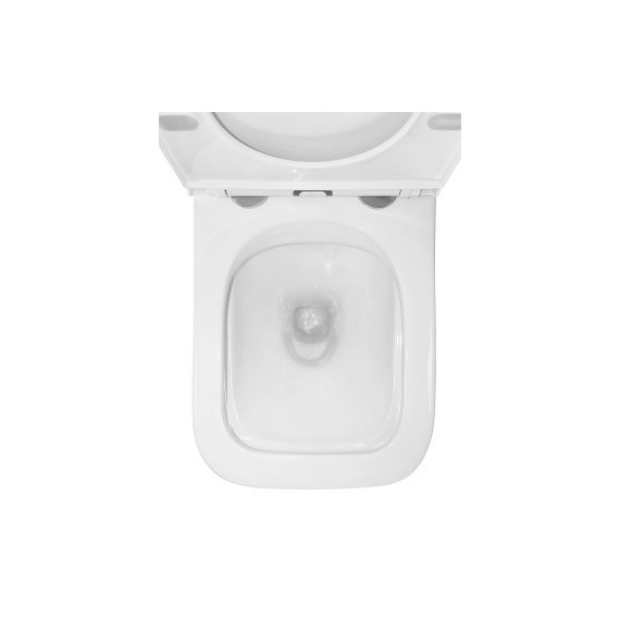 Унитаз-компакт безободковый Azario Quadro AZ-2175-1 с тонкой крышкой микролифт фото 6