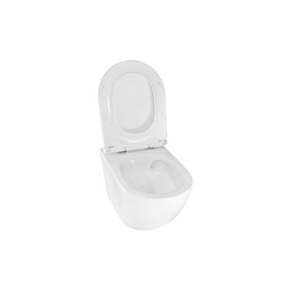 Унитаз подвесной безободковый Azario BONELLE AZ-2801E с тонкой крышкой микролифт (Система смыва торнадо) фото 12