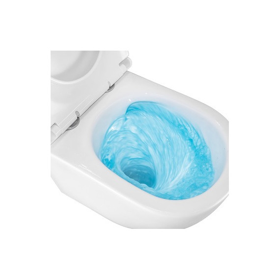 Унитаз подвесной безободковый Azario BONELLE AZ-2801E с тонкой крышкой микролифт (Система смыва торнадо) фото 13