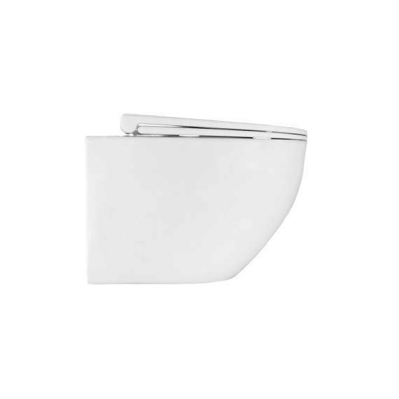 Унитаз подвесной безободковый Azario BONELLE AZ-2801E с тонкой крышкой микролифт (Система смыва торнадо) фото 5