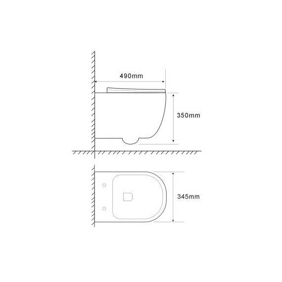 Унитаз подвесной безободковый Azario BONELLE AZ-2801E с тонкой крышкой микролифт (Система смыва торнадо) фото 16