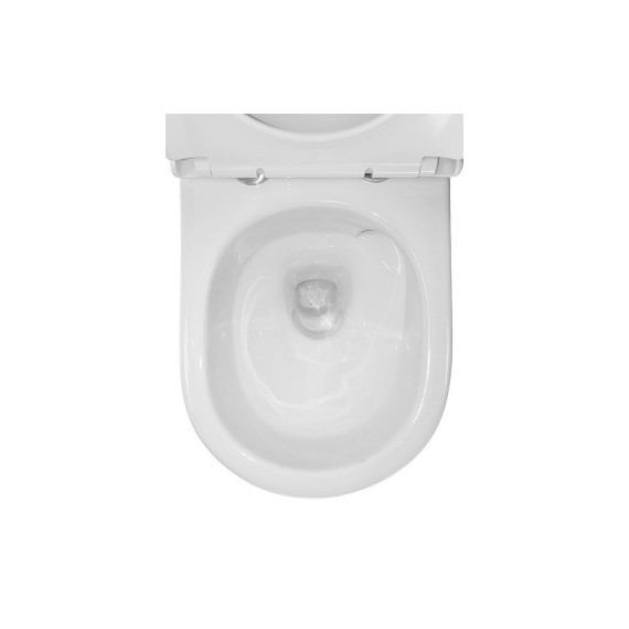 Унитаз подвесной безободковый Azario BONELLE AZ-2801E с тонкой крышкой микролифт (Система смыва торнадо) фото 6