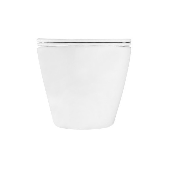 Унитаз подвесной безободковый Azario BONELLE AZ-2801E с тонкой крышкой микролифт (Система смыва торнадо) фото 3