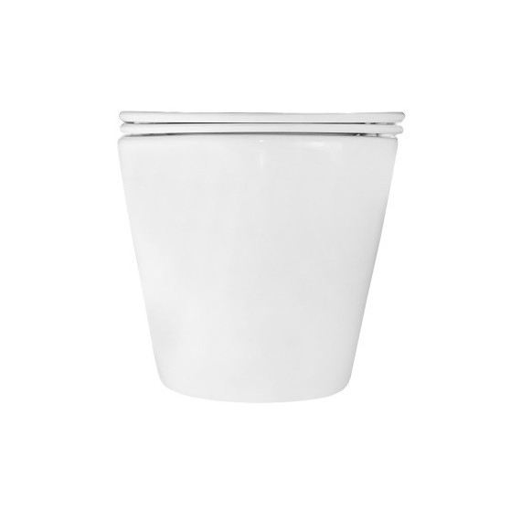 Унитаз подвесной безободковый Azario LANDER AZ-2802E с тонкой крышкой микролифт (Система смыва торнадо) фото 4