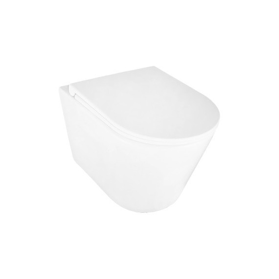 Унитаз подвесной безободковый Azario LANDER AZ-2802E с тонкой крышкой микролифт (Система смыва торнадо) фото 5